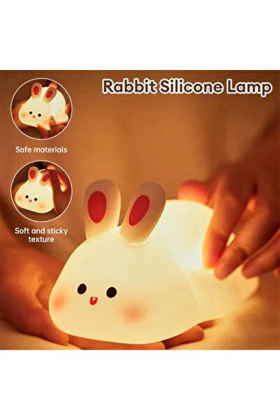 OEM Children's bunny-shaped night light, adjustable, USB powered, touch switch