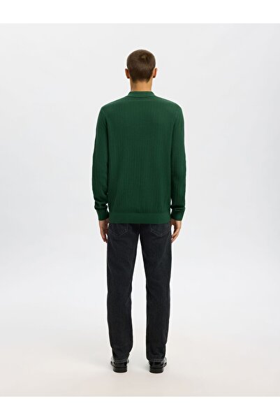 SELECTED Langarm-Poloshirt 100% Baumwoll