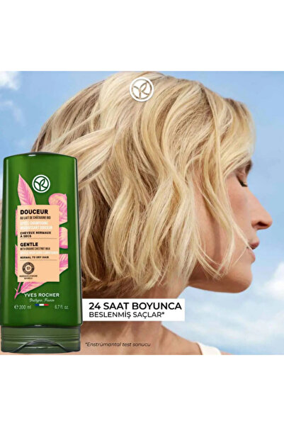 Yves Rocher Normal ve Kuru Saçlar İçin Besleyici Saç Kremi 200 ml Kestane Sütlü Yumuşatıcı Vegan Bakım