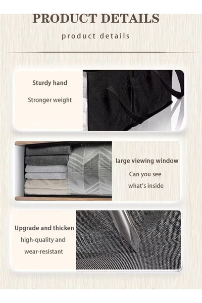 Generic Storage Bags, Clothes Storage Bins Foldable Closet Organizers Containers with Reinforced Handle