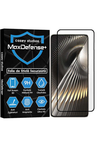 Casey Studios Xiaomi Redmi Note 13 Pro Case, Full Cover, Ultra HD, Anti Scratch, Anti Shock, Black Edges