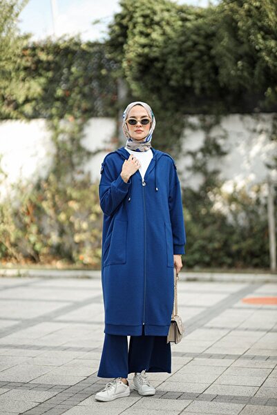 NS Moda Hijab Epaulet Suit Indigo