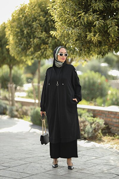 NS Moda Hijab Epaulet Suit Black