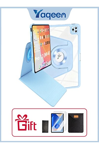 yaqeen iPad Pro M4 11-Inch,iPad Pro 11 Inch M4 (5th A2836 A2837 A3006)360 Degree Convenient Magnetic Case