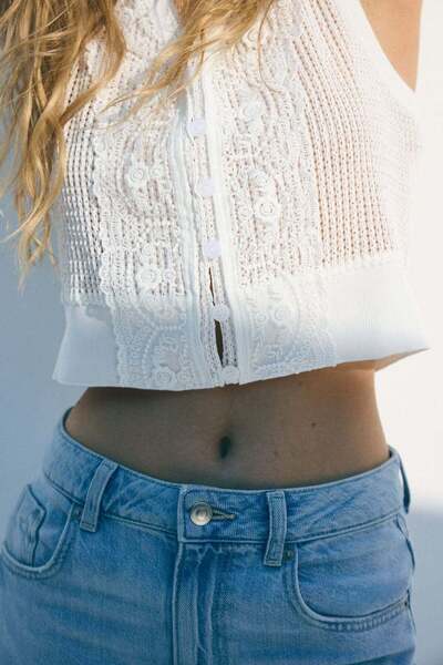 H&M Lace-detail vest top