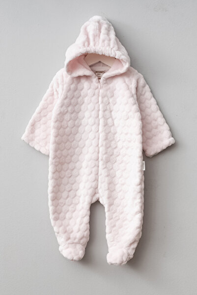 Teddy Pie Kabartma Desenli Kapüşonlu Wellsoft Bebek Kozmonot Tulum