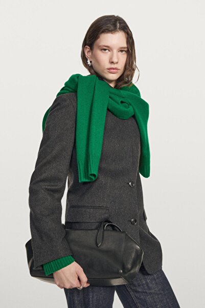 Massimo Dutti Yün karışımlı üç düğmeli blazer ceket