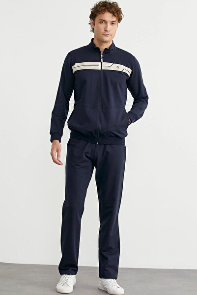 Sementa 84422 Zippered Mock Neck Pocket Tracksuit Set