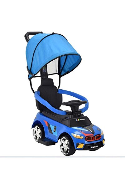 Generic 3-in-1 Ride On Push Car with Removable Canopy, Storage Compartment, G...