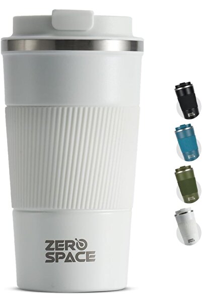 Generic ZeroSpace Travel Coffee Mug, 500ml Stainless Steel Double-Wall Vacuum Insulated (White)