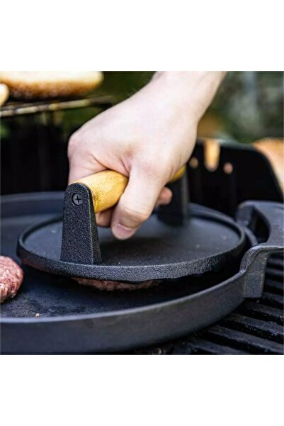 Kinghoff Hamburger meat press, cast iron, 17.8 cm,