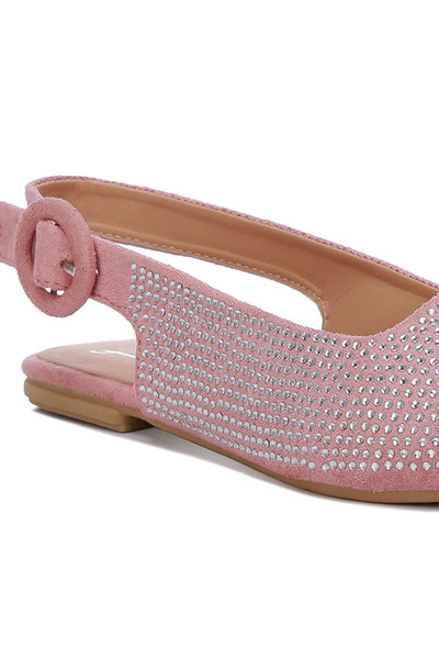 london Rag Women Rhinestones Embellished Slingback Mules in Pink