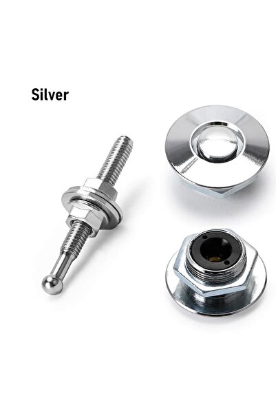 Choice1 دبوس غطاء محرك السيارة الأمامي العالمي الفضي، زر ضغط من الألومنيوم، ت...