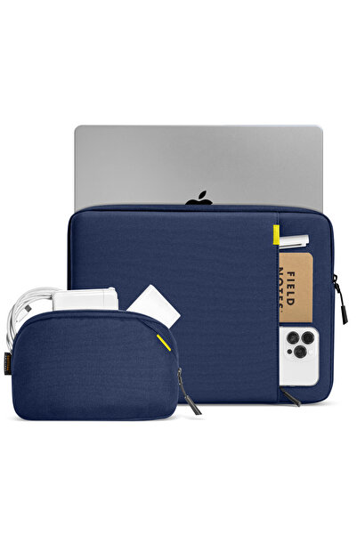 Tomtoc طقم حقيبة كمبيوتر محمول ديفندر A13 مقاس 15 بوصة باللون الأزرق الداكن - A13E3BV