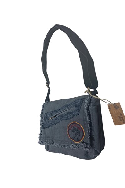 Old Cotton Vintage Small Casual Unisex Daily Crossbody Messenger Bag S Size 26X20Cm