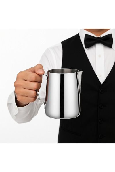 Arsel Stainless Steel Lidless Barista Milk Pot & Milk Jug 0.70 Lt 304 Quality...