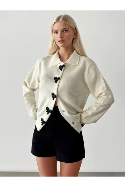OYERGA MODA Women's Button Detail Cardigan