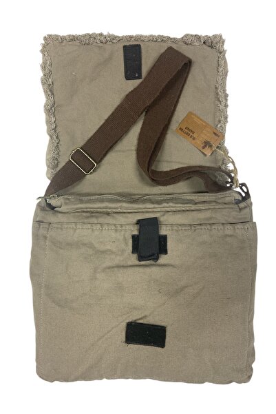 Old Cotton Vintage Casual Medium Size Unisex Daily Crossbody Postman Tablet Bag m 32 cm X 27 cm