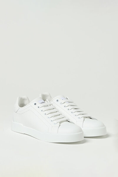 Dolce&Gabbana Women's Minimalist Leather Sneakers - White