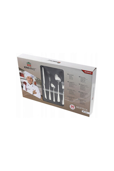 Kinghoff Cutlery set, stainless steel, 30 pieces, satin finish,