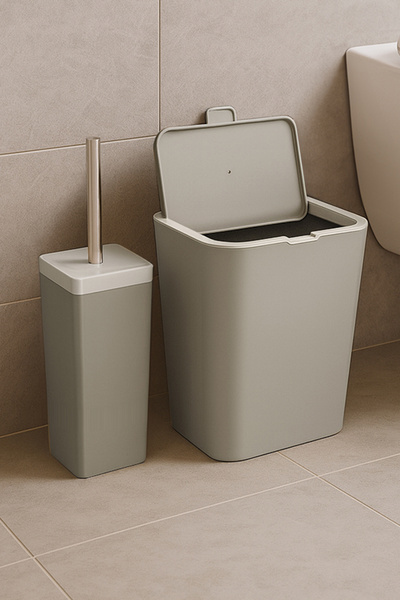 Prima Nova Flip 2-Piece Bathroom Set - Dark Beige