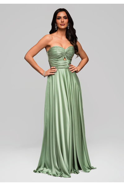 OMBRE Βραδινό φόρεμα LA-OM-DLR159 - ανοιχτό πράσινο