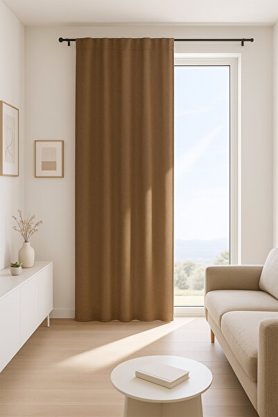 Premier Home Salvino Blackout Background Curtain Brown 140X250