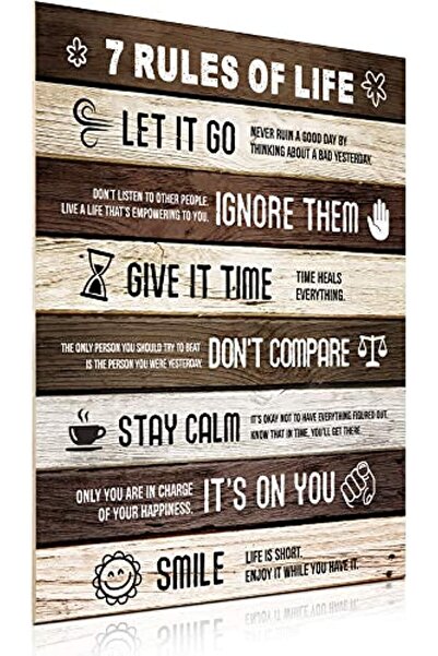 ALAYRA International ملصق جداري من القماش يحتوي على اقتباسات تحفيزية عن قواعد...