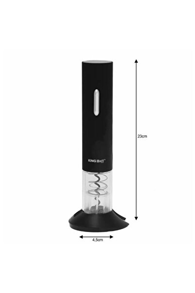 Kinghoff Bottle corkscrew, electric, black,