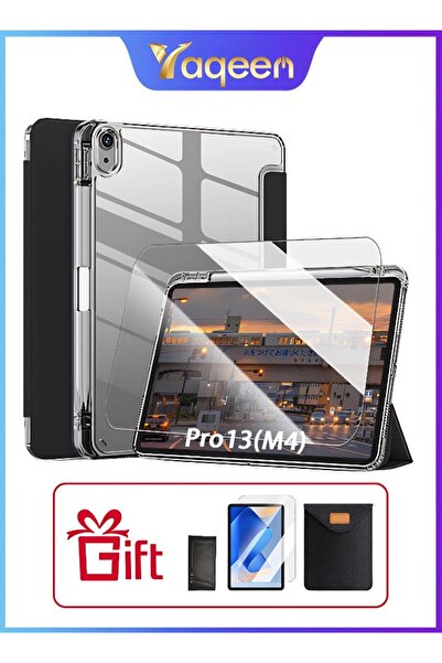 yaqeen iPad Pro M4 13-Inch 2024, iPad Pro 13 Inch M4 (7th A2898 A2899 A2900) Slim Smart Cover With Pen Slot