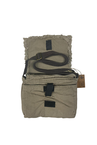 Old Cotton Vintage Small Casual Unisex Daily Crossbody Messenger Bag S Size 26X20Cm