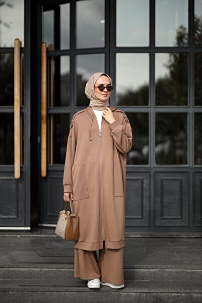 NS Moda Hijab Epaulet Suit Mink