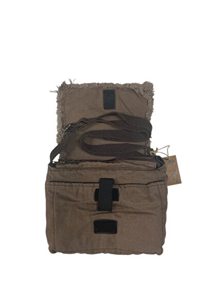 Old Cotton Vintage Small Casual Unisex Daily Crossbody Messenger Bag S Size 26X20Cm