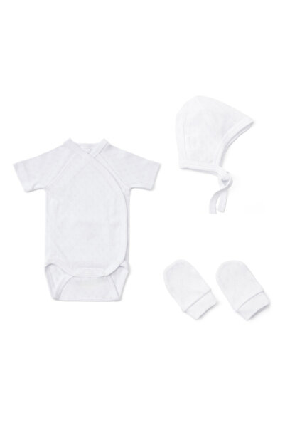 OEM Newborn set consisting of 3 pieces: bodysuit, hat and anti-scratch gloves