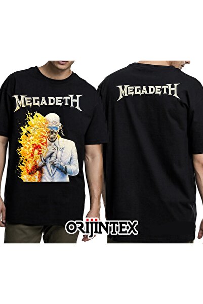 orijintex Megadeth Final Album Ön Arka Baskılı Unisex Siyah Tshirt