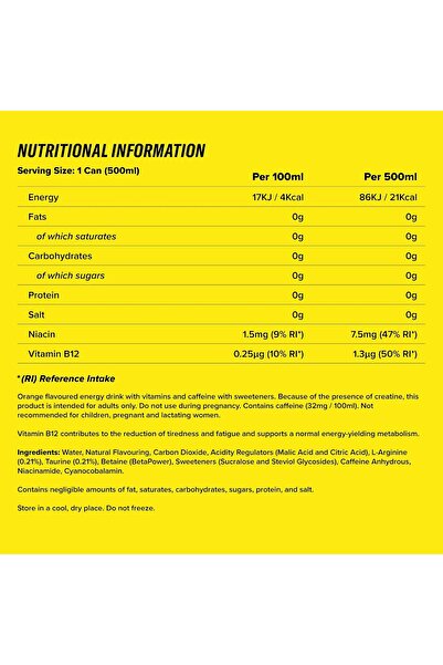 Cellucor C4 Performance Energy Drinks Orange Slice 500ml (12 pack)