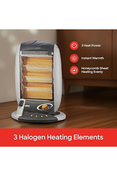Sanford 1200W Halogen Room Heater with Oscillating Function | 3 Heat Settings (400W/800W/1200W)