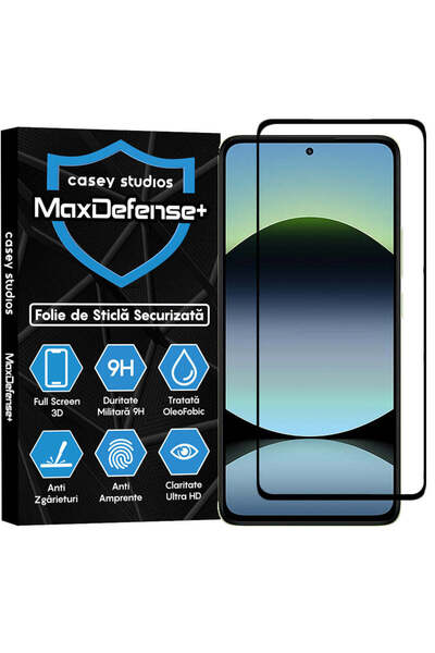 Casey Studios Xiaomi Redmi Note 14 4G Screen Protector, Full Cover, Ultra HD, Anti Scratch, Anti Shock, Black Edges