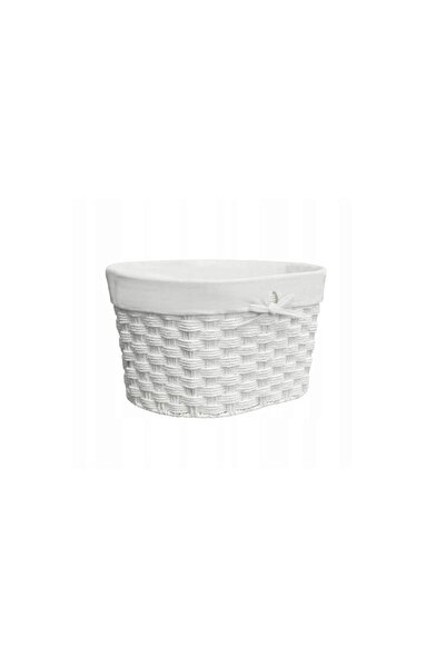 SEPIO Cos organizator pentru cosmetice, oval, alb, 35x24x16 cm,