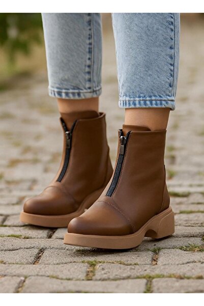 MİRA TERLİK ORTOPEDİK TERLİK VE AYAKKABI Mira Women's Leather Boots Orthopedic Sole Extra Comfortable Special Thermolight Sole Boots