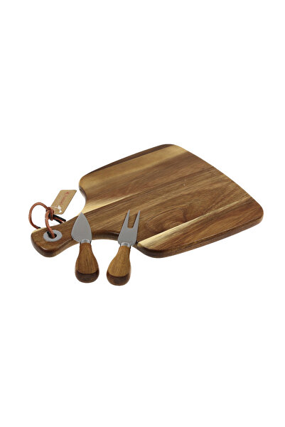 KASSEL Set of 3 cheese cutting and serving utensils, acacia wood,