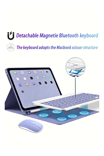 yaqeen Redmi Pad SE 11 Inch Keyboard Case, Detachable Bluetooth Keyboard Case Fully Wrapped/Anti-Fall