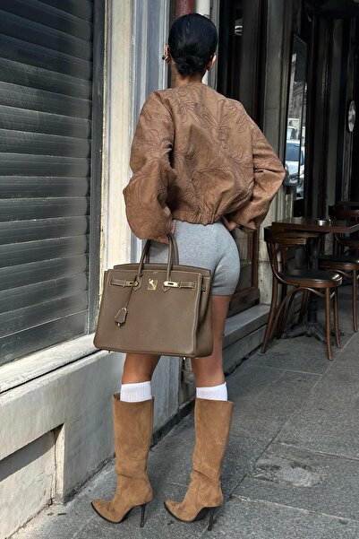 Lijuri Embroidered nubuck bomber jacket 6139 r5-j-k2