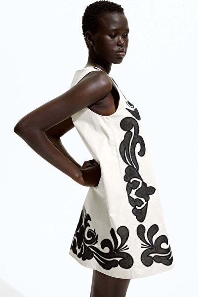 H&M Embroidered shift dress