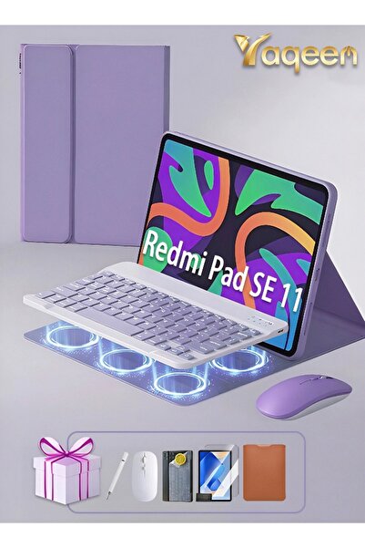 yaqeen Redmi Pad SE 11 Inch Keyboard Case, Detachable Bluetooth Keyboard Case Fully Wrapped/Anti-Fall