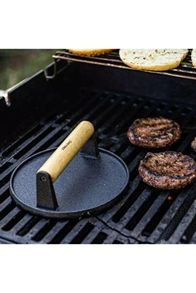 Kinghoff Hamburger meat press, cast iron, 17.8 cm,