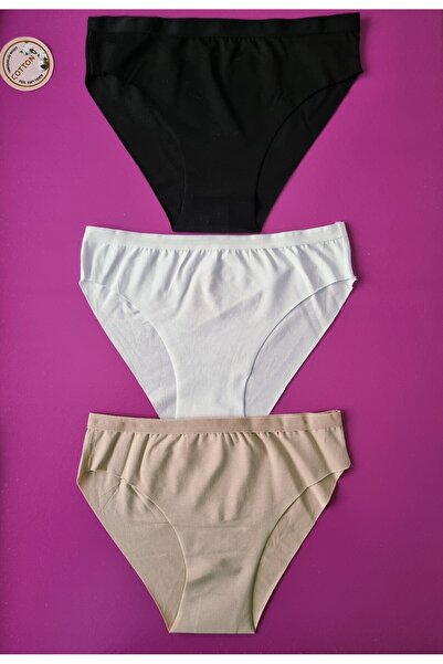 Demirsa Boutique Laser Cut Women's Bikini Panties 3 Pack