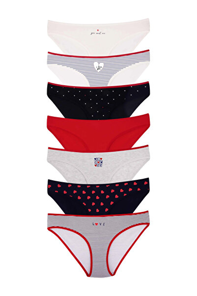 Dominant Women's Mixed Color Cotton 7-Piece Panties