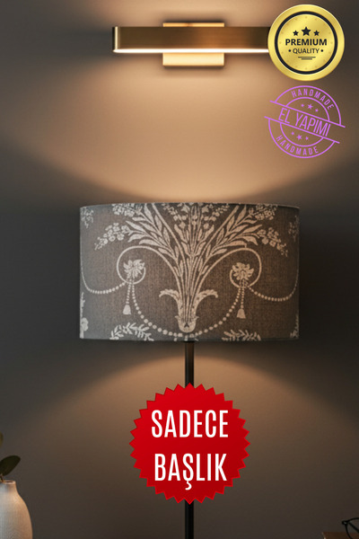 APCASADECOR Koyu Gri Vintage Ashley Desen Lambader Başlığı