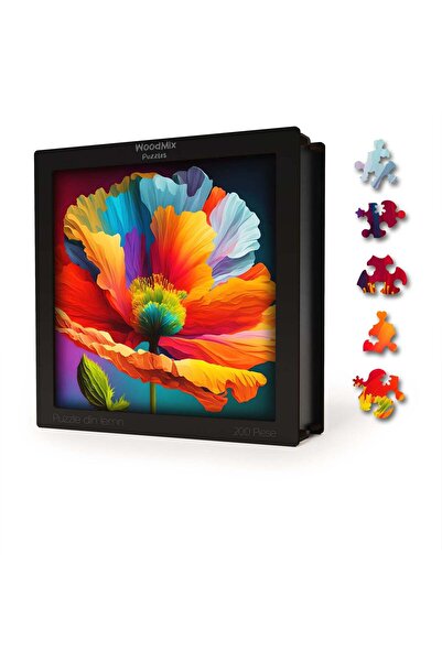 WoodMix Puzzles Flower Puzzle - Iceland Poppy - 200 pieces - 30 x 30 cm